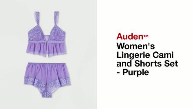 Women's Lingerie Cami and Shorts Set - Auden™ Purple, 2 of 8, play video