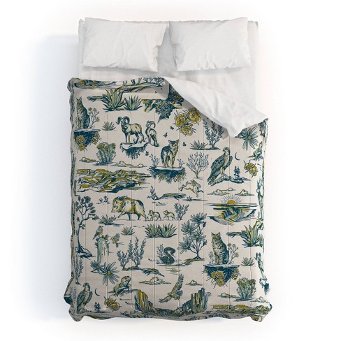 Deny Designs 3pc Full/Queen The Whiskey Ginger Grand Canyon National Park Arizona Comforter and Pillow Sham Set Blue: Abstract Design - image 1 of 4