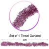 32.8Ft Pink Tinsel Garland – Metallic Twist Christmas Garland Ornaments for Tree, Indoor & Outdoor Decoration, Party Supplies - 4 of 4
