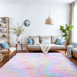 Abynow Geometric Modern Loomed Machine Washable Area Rug - 1 of 4