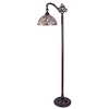 Chloe Lighting Shelley Tiffany-Style 1 Light Reading Floor Lamp 11" Wide - 2 of 4