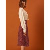 INSPIRE CHIC Women's Elastic Waist Zipper Polka Dots Casual Midi Skirts - 4 of 4