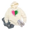 Simply Sage Market Women's Graphic Hoodie Pink and Green Heart - 2 of 2