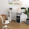 HOMLUX Simplistic Computer Desk Study Writing Workstation w/ Side Shelf & 2 Storage Bins - 3 of 4