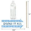 Big Dot of Happiness Funny Blue Snowflakes 1st Birthday - Boy Winter ONEderland Party Photo Booth Props Kit - 10 Piece - 3 of 4