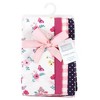 Hudson Baby Girls Cotton Poly Flannel Burp Cloths 8-Pack, One Size - 2 of 4
