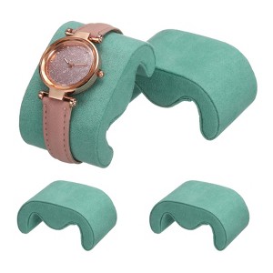 Unique Bargains Display Storage M Shaped Velvet Watch Case Pillows Replacement 4 Pcs - 1 of 4