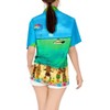 LA LEELA Button Down Shirt Casual Summer Beach Blouse Shirt Luau Party Colorful Short Sleeve Vacation Tops Shirts Hawaiian T Shirt - 2 of 4