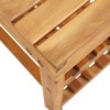 vidaXL Shoe Rack Bench Shoe Storage Organizer Shelf Holder Solid Acacia Wood - 27.6" 18.1" - 4 of 4