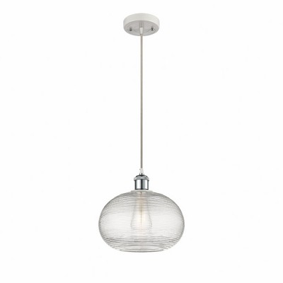Ithaca - 1 Light Cord Hung Mini Pendant In Industrial Style-9.5 Inches Tall and 10 Inches Wide