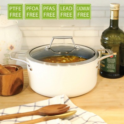 9.4-Inch Aluminum Nonstick Soup Pot with Glass Lid