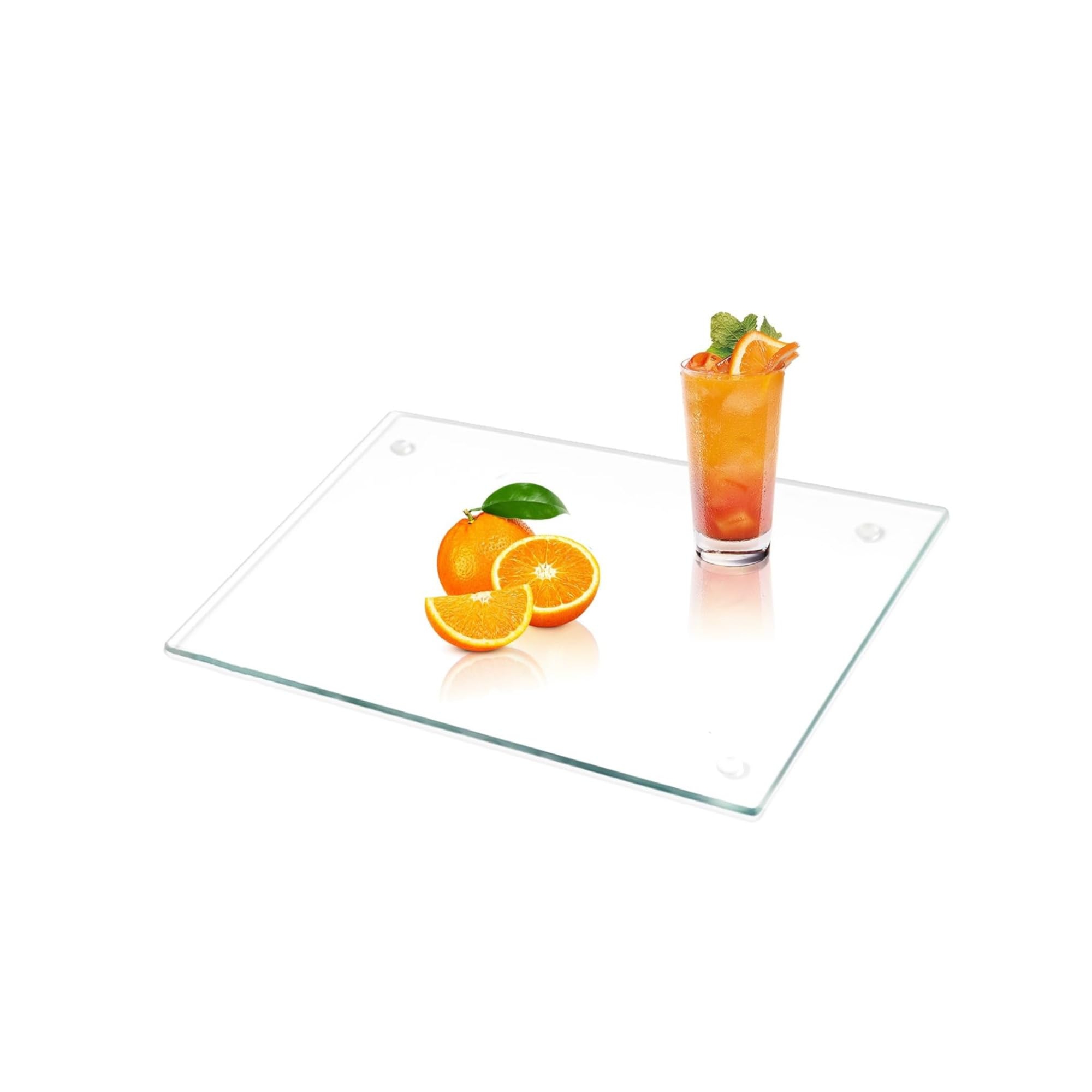 Cutting Board, Tempered Glass - Non-Slip Chopping Plate, Shatter & Heat Resistant for Kitchen Countertop