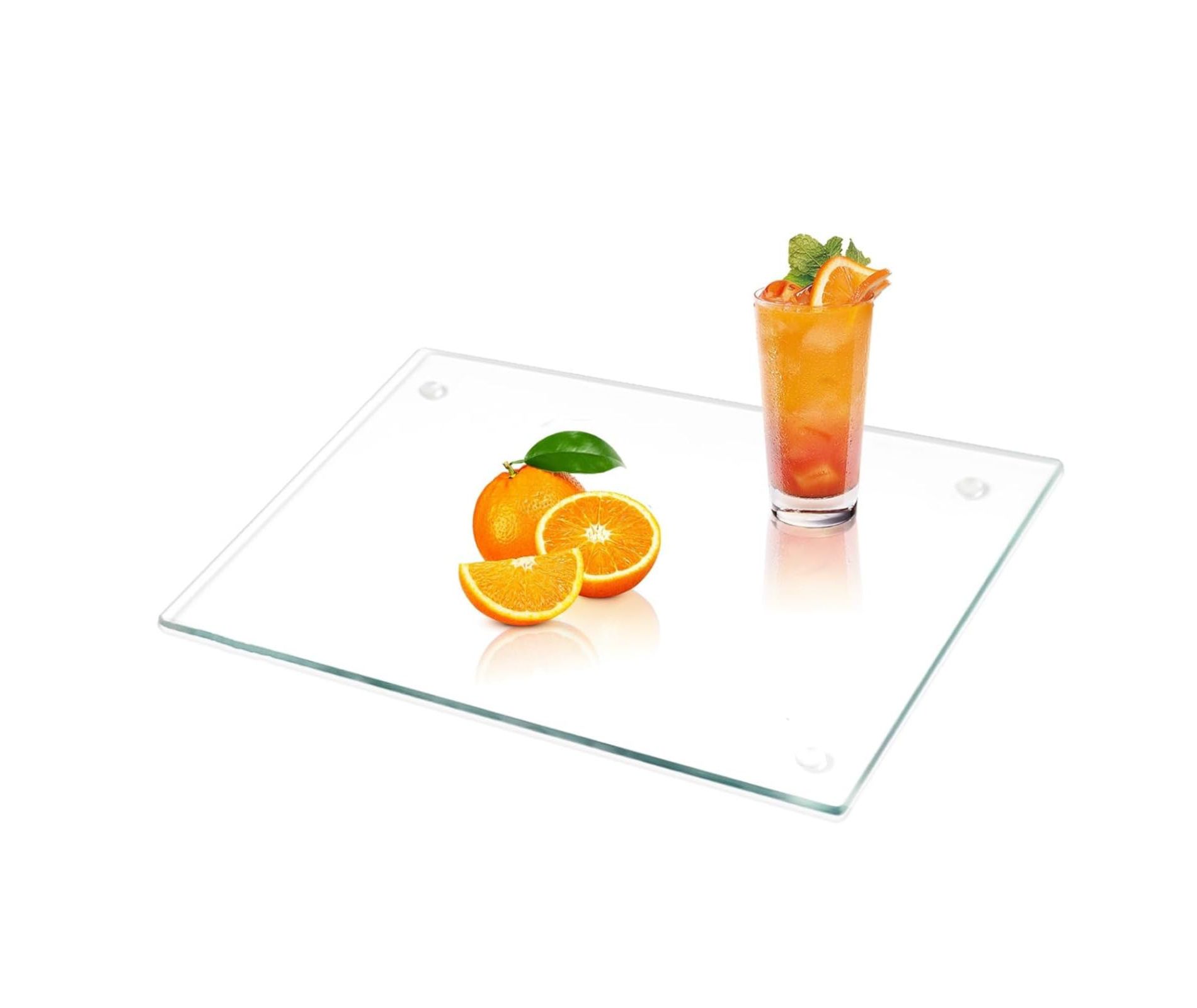 Cutting Board, 2 Pack Tempered Glass - Non-Slip Chopping Plate, Shatter & Heat Resistant for Kitchen Countertop