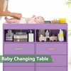 GustoWave Utility Changing Table Dresser with Drawers, LED Light & Metal Feet, Diaper Changing Station Nursery Organizer for Infants - 4 of 4