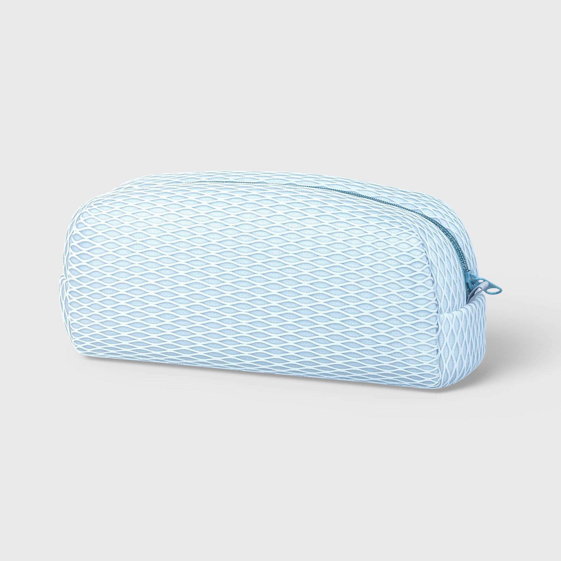 Single Zip Air Mesh Pencil Pouch Light Blue - up&up™