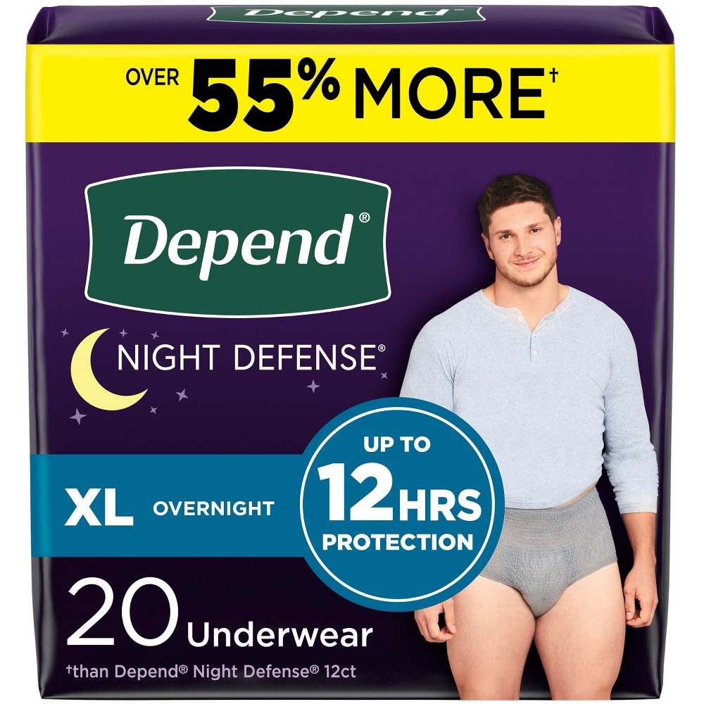 Depend Night Defense Incontinence Underwear - Men's - XL