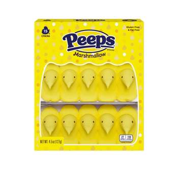 Peeps Easter Marshmallow Yellow Chicks - 4.5oz/15ct