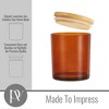 Pavelle 10 Oz. Amber Glass Candle Jars W/bamboo Lids For Candle Making :  Target