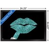 Trends International Tina Lavoie - Aqua Glitter Lipstick Framed Wall Poster Prints - 3 of 4