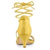 Allegra K Women's Elegant Faux Suede Lace Up Open Toe Kitten Heel Sandals - 3 of 4