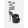 Pop Era Ruched Straps Tie Up Sandals - 2 of 4