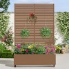 Lirago Iron Raised Garden Bed Mobile Planters Plant Box Trellis for Climbing Plants - 72x47 - 2 of 4