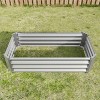 Silver Metal Raised Bed Garden 4×2×1ft for Flower Planters, Vegetables Herb - 2 of 4