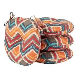 Kensington Garden 4pc 15"x15" Outdoor Bistro Chair Cushions - 1 of 4