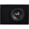 Pyle 10'' 500W Slim Powered Bass Subwoofer Box with Amplifier and Foam Surround - 2 of 4