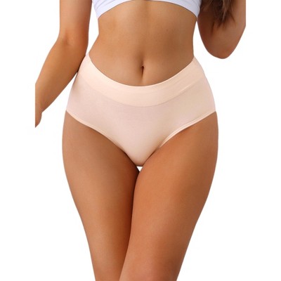 Allegra K Women's Mid-Waisted Full Coverage Tummy Control Cotton Briefs