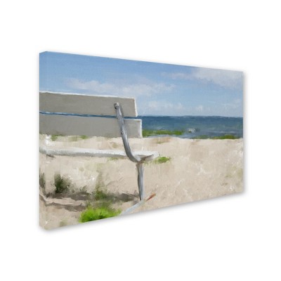 Trademark Fine Art -Lois Bryan 'Beach on Long Island Sound' Canvas Art