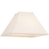 Springcrest Beige Linen Medium Square Lamp Shade 6" Top x 16" Bottom x 12" Slant x 10" High (Spider) Replacement with Harp and Finial - 2 of 4