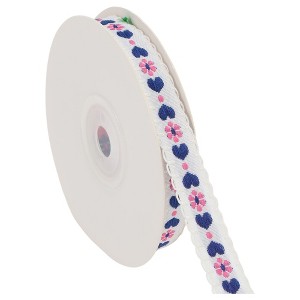 Unique Bargains 0.39"x29.53' Heart Flower Gift Ribbon - 1 of 4