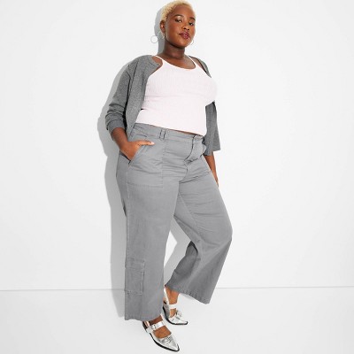 Women's Mid-Rise Straight Leg Cargo Pants - Wild Fable™