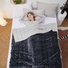 Grey Weighted Blanket 15 Lbs, Fuzzy Warm Flannel Throw, 48x72 Inches. - 4 of 4