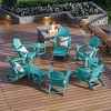 WestinTrends Highland 12-Piece HDPE Outdoor Patio Furniture Adirondack Chair Conversation Table Set - 2 of 4