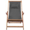 vidaXL Beach Sling Patio Chair, Outdoor Folding Deck Chair with Solid Wooden Frame - 4 of 4