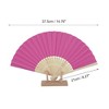 Unique Bargains Halloween Christmas Portable DIY 7-Inch Blank Folding Fan 1 Pc - 2 of 4
