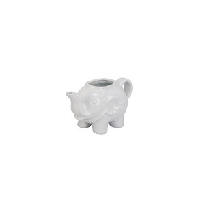 BIA Cordon Bleu Elephant Sugar Bowl & Creamer Set - 10oz Sugar Bowl & 11oz Creamer in Durable Glossy Porcelain, Animal Shaped Tabletop Set - 1 of 2