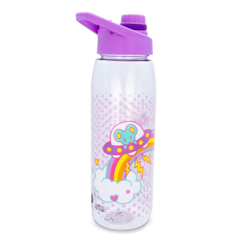 Silver Buffalo Sanrio Hello Kitty and Joey Rainbow Plastic Water Bottle With Screw-Top Lid, 2 of 7
