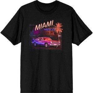 Car Fanatic Miami Muscle Car Adult Short Sleeve Tee - 1 of 2