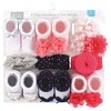 Hudson Baby Infant Girl Headband and Socks Giftset, Pink Navy 10-Piece, One Size - 2 of 4