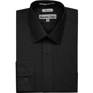 Gentlemens Collection Men's 1915 Long Sleeve Slim Fit Dress Shirt - - Available in Many Colors - 1 of 2