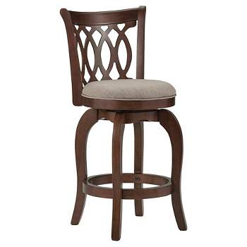 24" Parma Swivel Counter Height Barstool Wood - Inspire Q