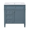 ChicFurnit 30 Inch Bathroom Vanity with Sink Freestanding Bathroom Storage Cabinet with Tip Out Drawer for Bathroom, 30"*18.3"*33.8" - 4 of 4