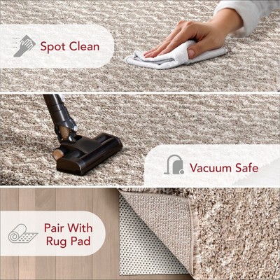 Dimora Cream Moroccan Shag 9' x 12' Handmade Rectangular Rug