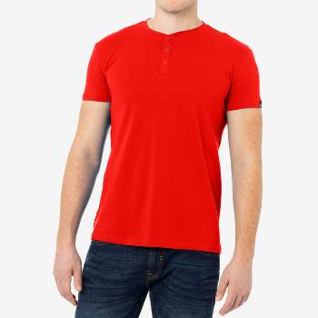 X RAY Men's Basic V-Neck Short Sleeve T-Shirt in RED Size Small