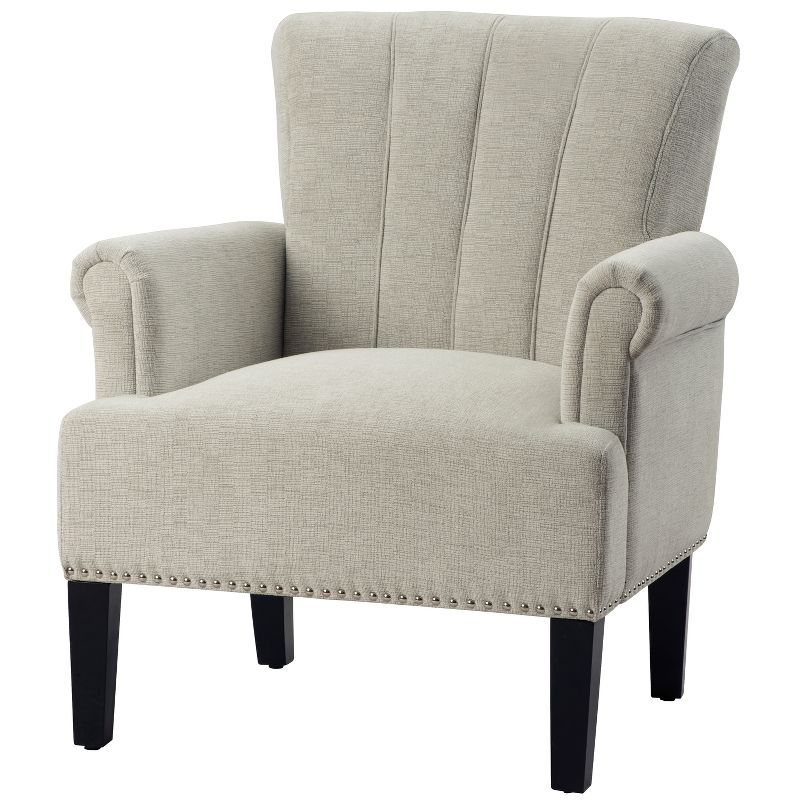 Accent Rivet Tufted Polyester Armchair-ModernLuxe, 2 of 8