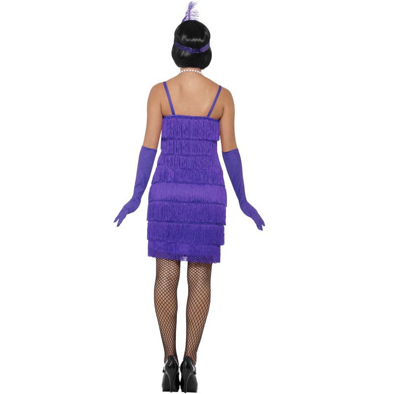Smiffy Short Flapper Dress Women's Costume (Purple), 2 of 3