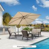 PURPLE LEA Cantilever Patio Umbrella with Base Included Square Umbrella with 360° Rotation and Aluminum Offset Hanging Outdoor Umbrella - 2 of 4